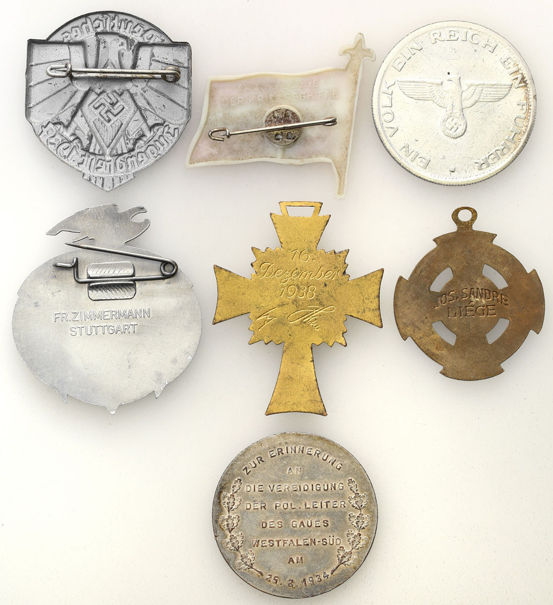 Niemcy, III Rzesza. Medale i odznaczenia, zestaw 7 sztuk